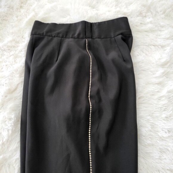 Naked Wardrobe Fabulous Dress Black High-Waisted Pants Rhinestone -S - Picture 6 of 10